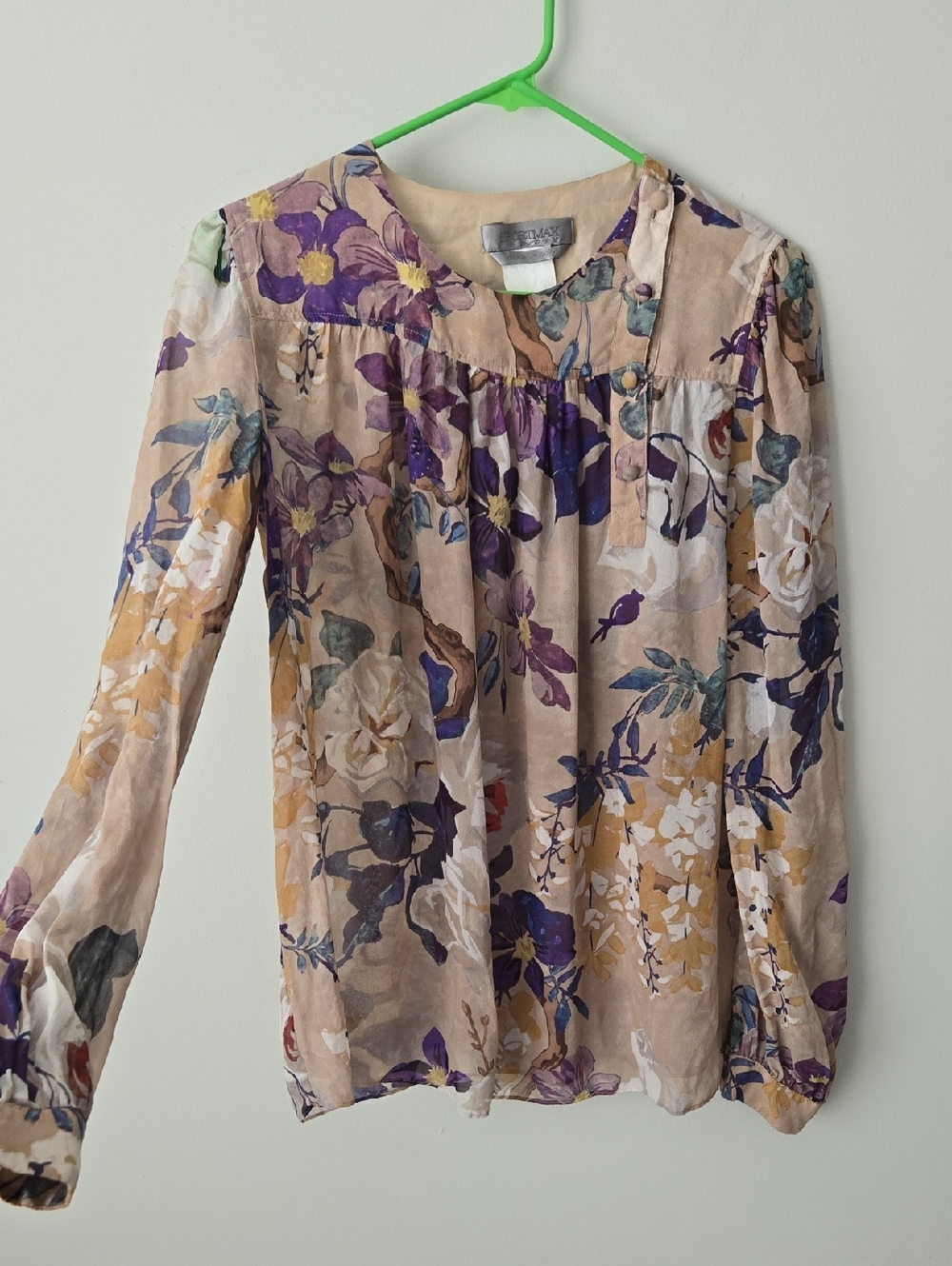 Vintage 100% Silk SPORTMAX Floral Blouse